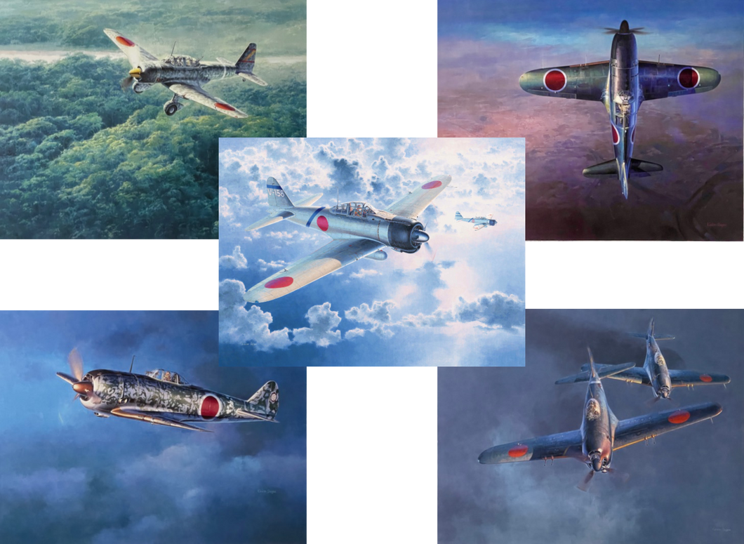 Japanese Fighter Planes (art print bundle)