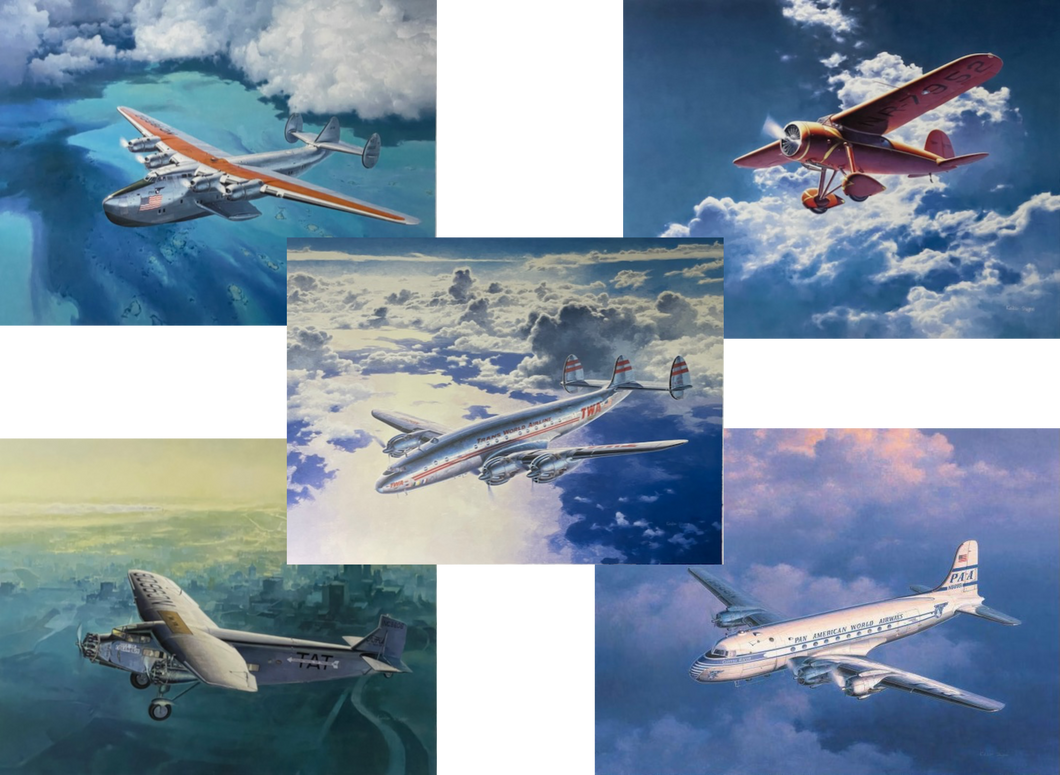 American Passenger Planes (art print bundle)